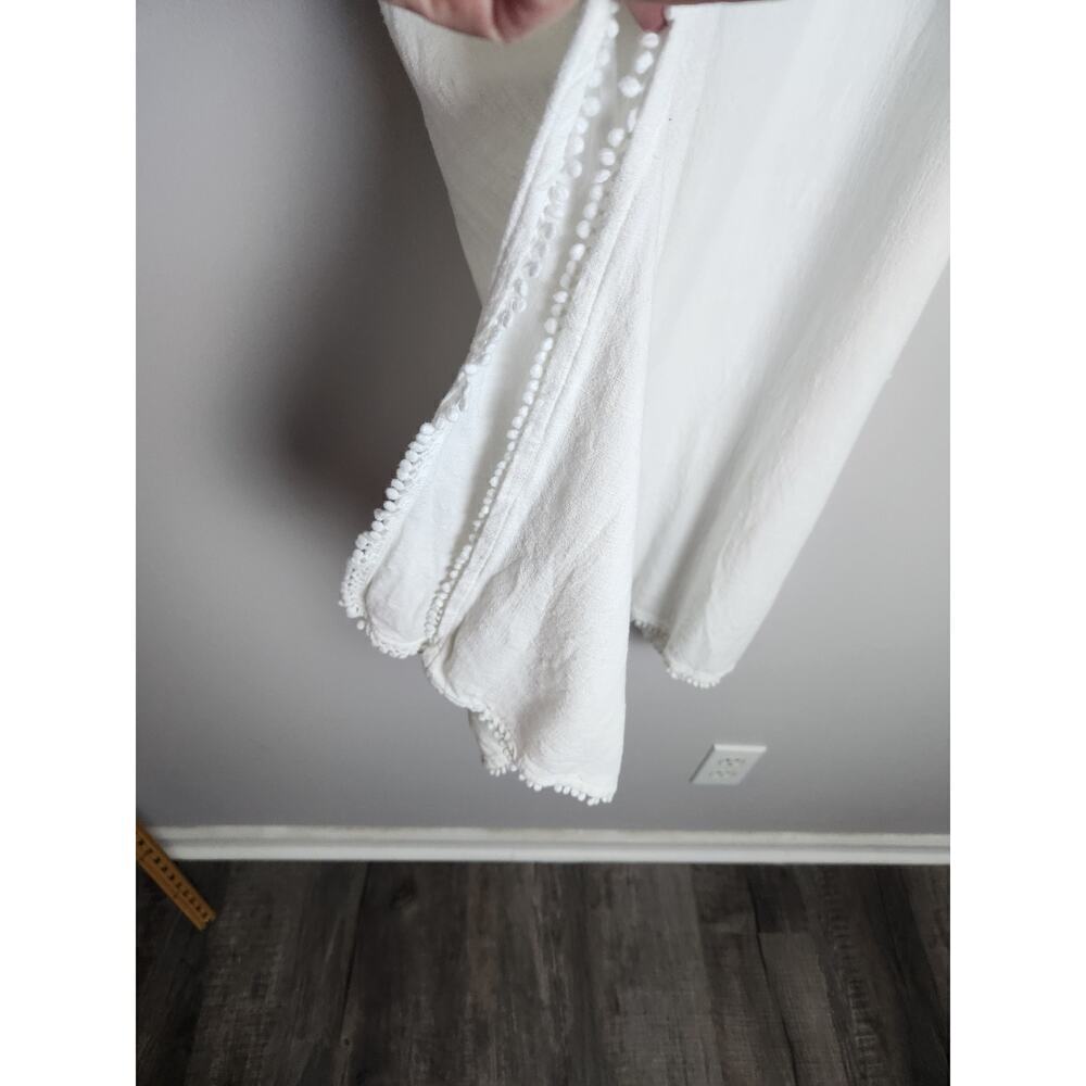 Soft Surroundings pull on linen blend beach pants sz L Gauzy slit leg stretch - Picture 2 of 10